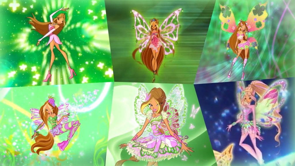 Picture of: Winx Club – Flora All Full Transformations up to Tynix! HD!